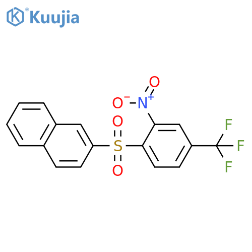 Naphthalene, 2-[[2-nitro-4-(trifluoromethyl)phenyl]sulfonyl]- structure