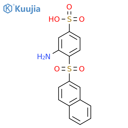 Benzenesulfonic acid, 3-amino-4-(2-naphthalenylsulfonyl)- structure
