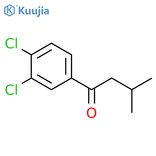 1-(3,4-dichlorophenyl)-3-methylbutan-1-one structure