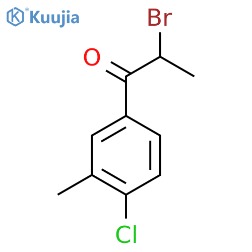 2-Bromo-1-(4-chloro-3-methylphenyl)propan-1-one structure