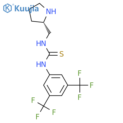 Thiourea,N-[3,5-bis(trifluoromethyl)phenyl]-N'-[(2S)-2-pyrrolidinylmethyl]- structure