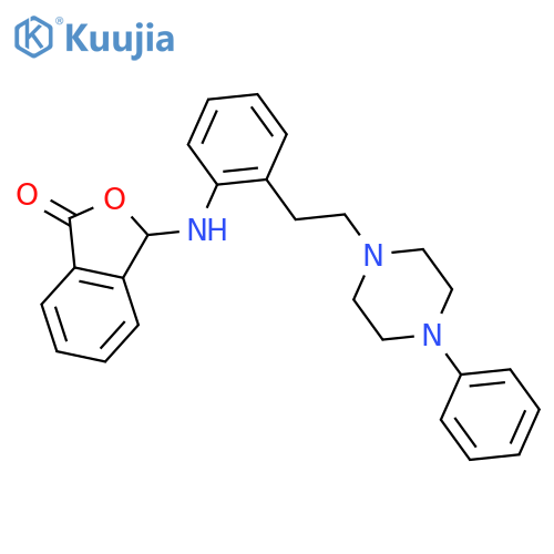 3-({2-[2-(4-phenylpiperazin-1-yl)ethyl]phenyl}amino)-2-benzofuran-1(3H)-one structure