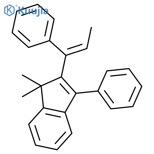 1H-Indene, 1,1-dimethyl-3-phenyl-2-(1-phenyl-1-propenyl)- structure