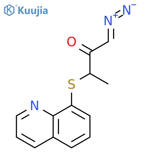 2-Butanone, 1-diazo-3-(8-quinolinylthio)- structure