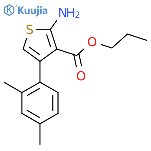Propyl 2-amino-4-(2,4-dimethylphenyl)thiophene-3-carboxylate structure