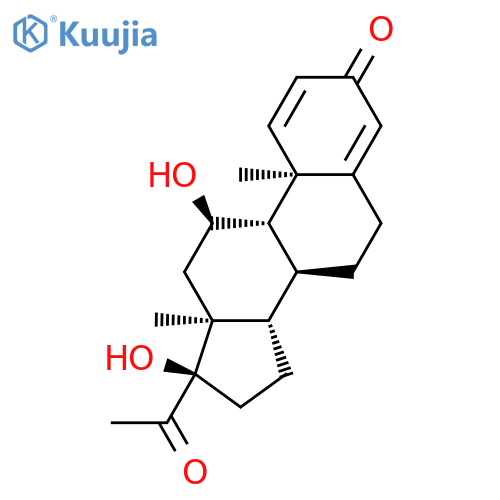 11α,17α-Dihydroxy-1,4-pregnadiene-3,20-dione structure