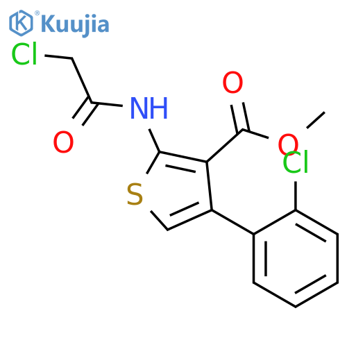 methyl 2-(2-chloroacetamido)-4-(2-chlorophenyl)thiophene-3-carboxylate structure