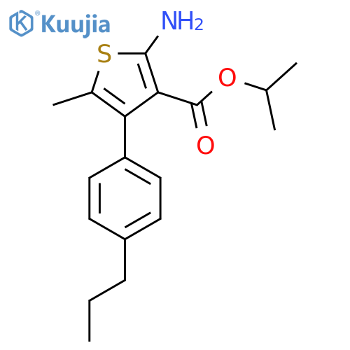Isopropyl 2-amino-5-methyl-4-(4-propylphenyl)thiophene-3-carboxylate structure
