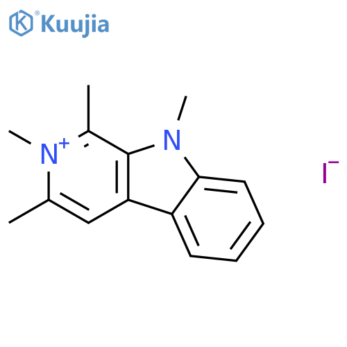 9H-Pyrido[3,4-b]indolium, 1,2,3,9-tetramethyl-, iodide structure