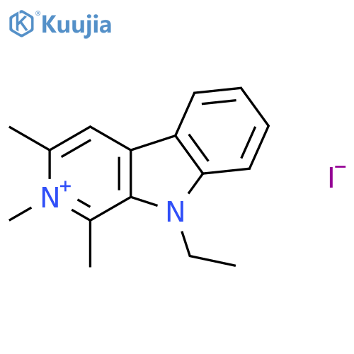9H-PYRIDO[3,4-B]INDOLIUM, 9-ETHYL-1,2,3-TRIMETHYL-, IODIDE structure