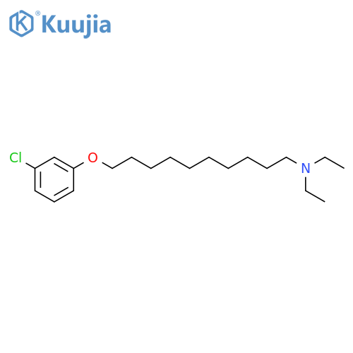 1-DECANAMINE, 10-(3-CHLOROPHENOXY)-N,N-DIETHYL- structure