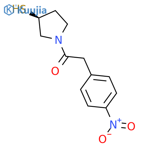 3-Pyrrolidinethiol, 1-[(4-nitrophenyl)acetyl]-, (S)- structure