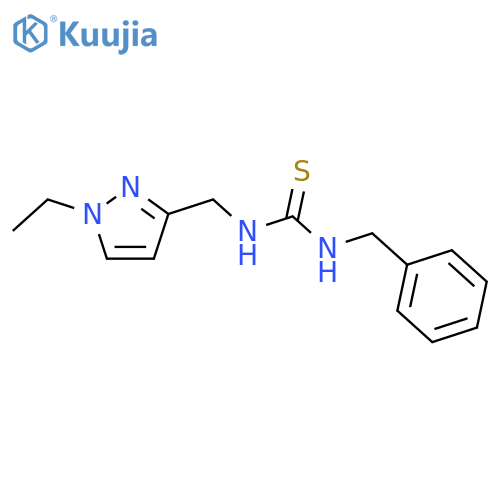 1-Benzyl-3-(1-ethyl-1H-pyrazol-3-ylmethyl)-thiourea structure