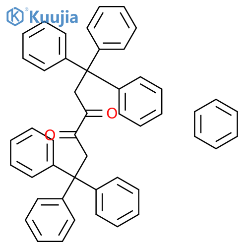 3,4-Hexanedione, 1,1,1,6,6,6-hexaphenyl-, compd. with benzene (1:1) structure