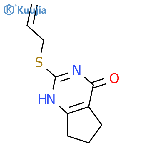 2-(prop-2-en-1-ylsulfanyl)-3H,4H,5H,6H,7H-cyclopentadpyrimidin-4-one structure
