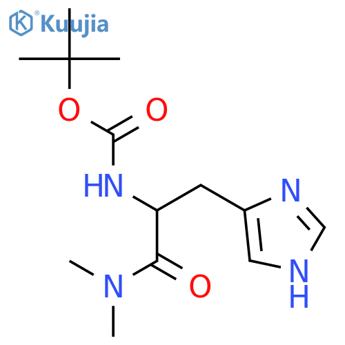 Carbamic acid,[(1S)-2-(dimethylamino)-1-(1H-imidazol-4-ylmethyl)-2-oxoethyl]-,1,1-dimethylethyl ester structure