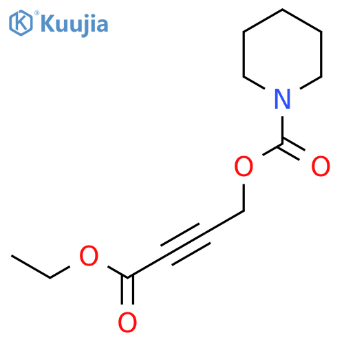 1-PIPERIDINECARBOXYLIC ACID, 4-ETHOXY-4-OXO-2-BUTYNYL ESTER structure