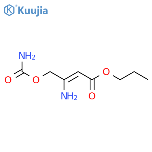 2-BUTENOIC ACID, 3-AMINO-4-[(AMINOCARBONYL)OXY]-, PROPYL ESTER structure