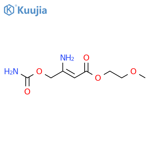 2-Butenoic acid, 3-amino-4-[(aminocarbonyl)oxy]-, 2-methoxyethyl ester structure
