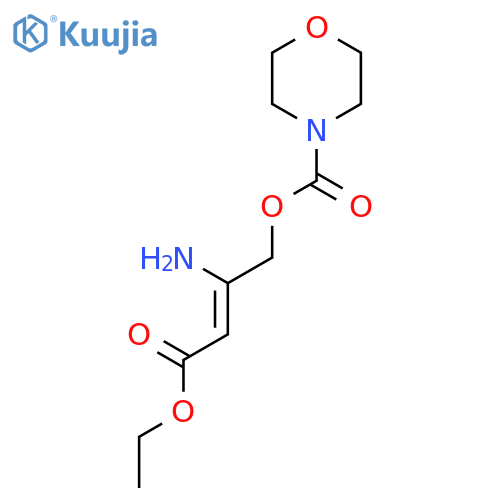 4-Morpholinecarboxylic acid, 2-amino-4-ethoxy-4-oxo-2-butenyl ester structure