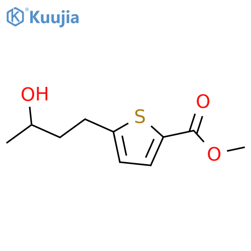 methyl 5-(3-hydroxybutyl)thiophene-2-carboxylate structure