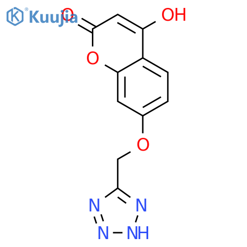 4-Hydroxy-7-[(2H-tetrazol-5-yl)methoxy]-2H-1-benzopyran-2-one structure