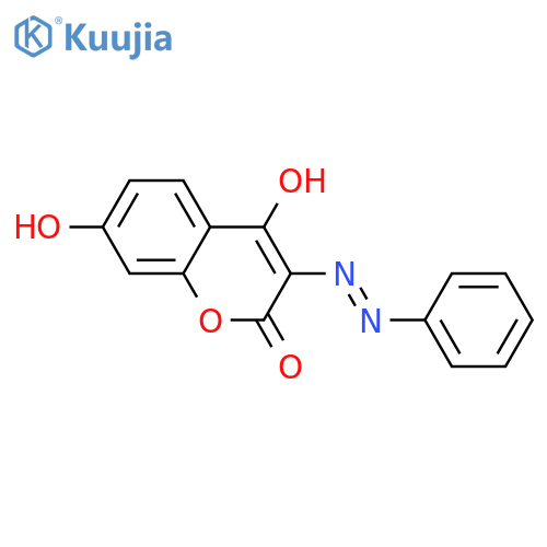 2H-1-Benzopyran-2-one, 4,7-dihydroxy-3-(phenylazo)- structure