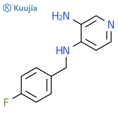 3,4-Pyridinediamine, N4-[(4-fluorophenyl)methyl]- structure