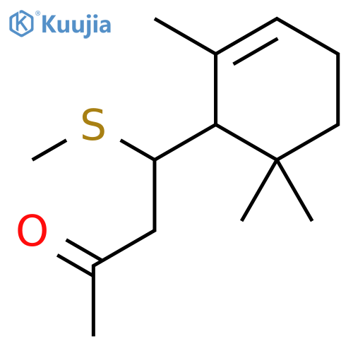 4-(Methylsulfanyl)-4-(2,6,6-trimethylcyclohex-2-en-1-yl)butan-2-one structure