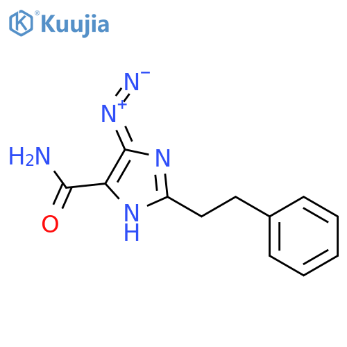 4H-IMIDAZOLE-5-CARBOXAMIDE, 4-DIAZO-2-(2-PHENYLETHYL)- structure
