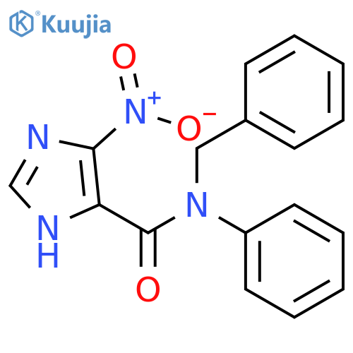 1H-IMIDAZOLE-4-CARBOXAMIDE, 5-NITRO-N-PHENYL-N-(PHENYLMETHYL)- structure