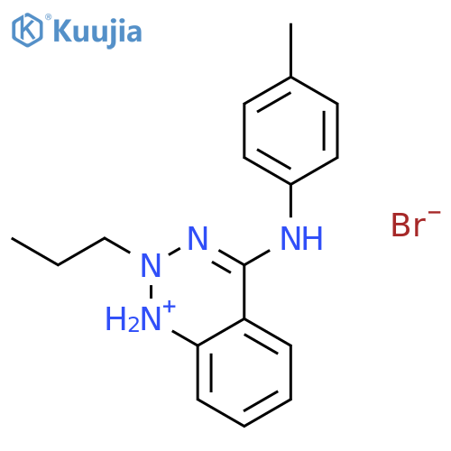 1,2,3-BENZOTRIAZINIUM, 4-[(4-METHYLPHENYL)AMINO]-2-PROPYL-, BROMIDE structure