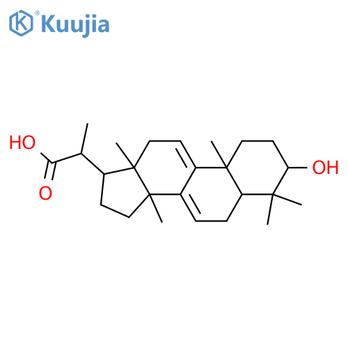 (20S)-3β-Hydroxy-4,4,14α-trimethyl-5α-pregna-7,9(11)-diene-20-carboxylic acid structure