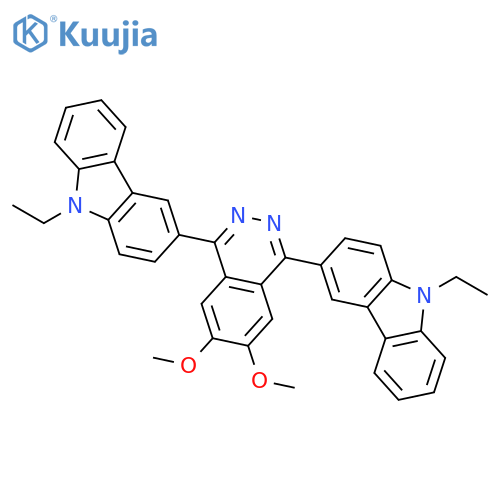 9H-Carbazole, 3,3'-(6,7-dimethoxy-1,4-phthalazinediyl)bis[9-ethyl- structure