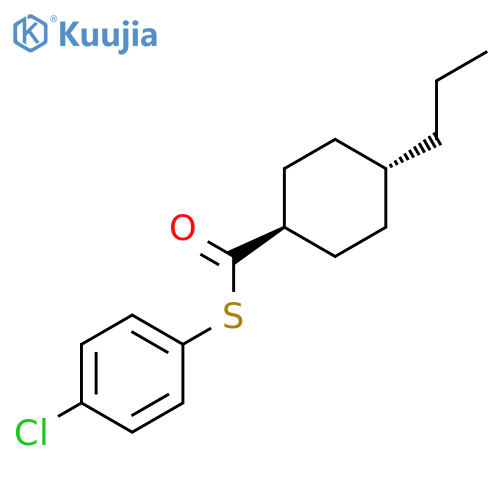 CYCLOHEXANECARBOTHIOIC ACID, 4-PROPYL-, S-(4-CHLOROPHENYL) ESTER, TRANS- structure