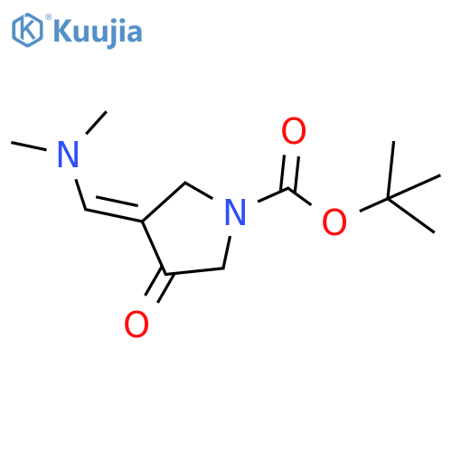 tert-butyl (3Z)-3-[(dimethylamino)methylidene]-4-oxopyrrolidine-1-carboxylate structure
