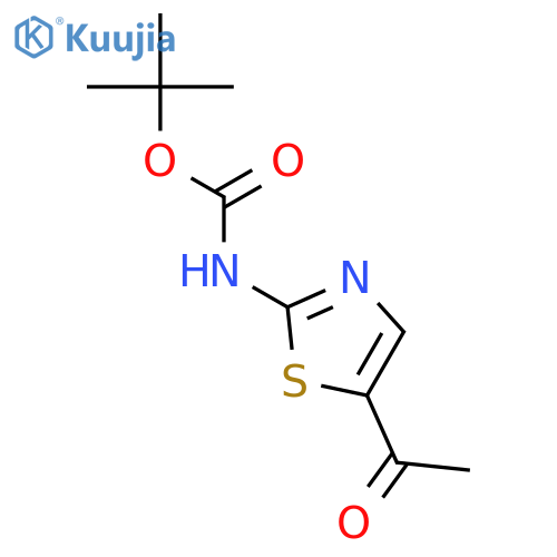 Carbamic acid,(5-acetyl-2-thiazolyl)-, 1,1-dimethylethyl ester (9CI) structure