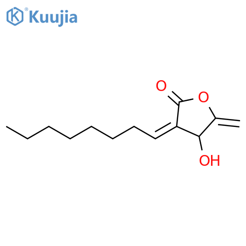 (4S,3Z)-4-hydroxy-5-methylene-3-octylidenedihydrofuran-2-one structure