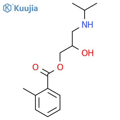 Benzoic acid, 2-methyl-, 2-hydroxy-3-[(1-methylethyl)amino]propyl ester structure