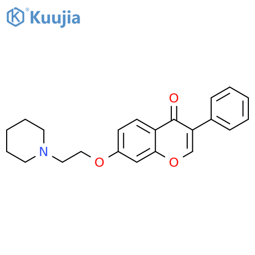 3-phenyl-7-2-(piperidin-1-yl)ethoxy-4H-chromen-4-one structure