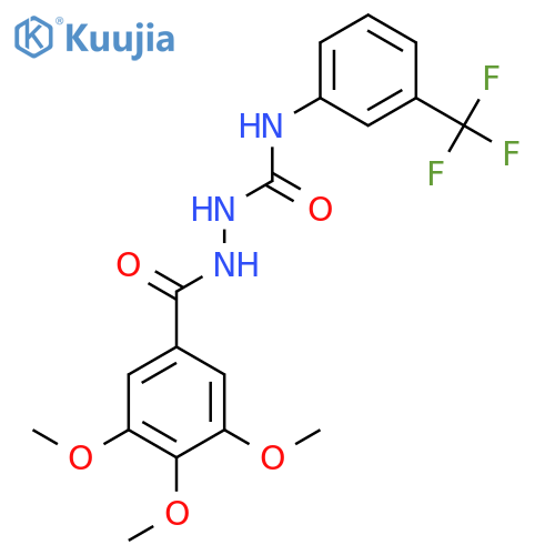 4-(3-(Trifluoromethyl)phenyl)-4-(3,4,5-trimethoxybenzoyl)semicarbazide structure
