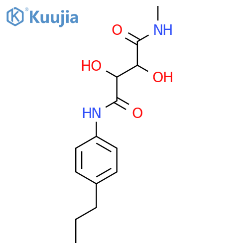 Butanediamide, 2,3-dihydroxy-N-methyl-N'-(4-propylphenyl)-, (2R,3R)- structure