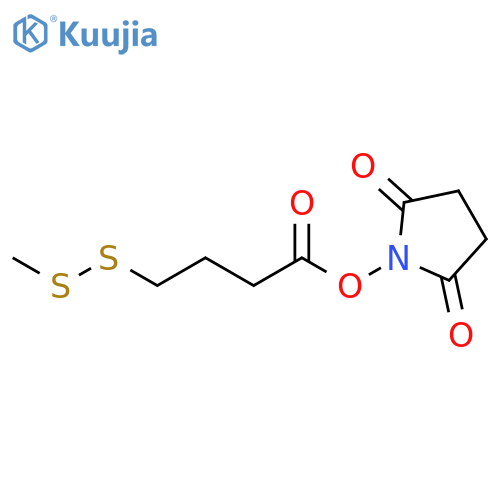 2,5-dioxopyrrolidin-1-yl 4-(methyldisulfanyl)butanoate structure