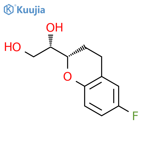 (1’S,2S)-2-(1’,2’-Dihydroxyethyl)-6-fluorochromane structure