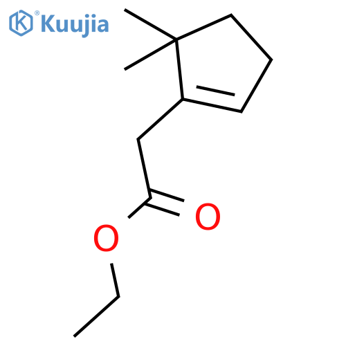 1-Cyclopentene-1-acetic acid, 5,5-dimethyl-, ethyl ester structure