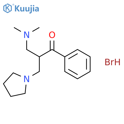 1-Propanone,2-[(dimethylamino)methyl]-1-phenyl-3-(1-pyrrolidinyl)-, hydrobromide (1:2) structure