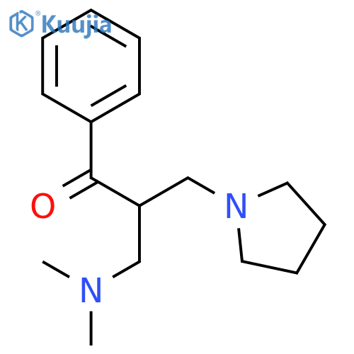1-Propanone, 3-(dimethylamino)-1-phenyl-2-(1-pyrrolidinylmethyl)- structure