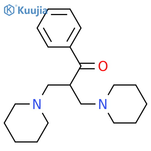 1-Propanone, 1-phenyl-3-(1-piperidinyl)-2-(1-piperidinylmethyl)- structure
