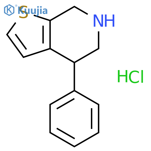 THIENO[2,3-C]PYRIDINE, 4,5,6,7-TETRAHYDRO-4-PHENYL-, HYDROCHLORIDE structure