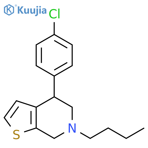 Thieno[2,3-c]pyridine, 6-butyl-4-(4-chlorophenyl)-4,5,6,7-tetrahydro- structure